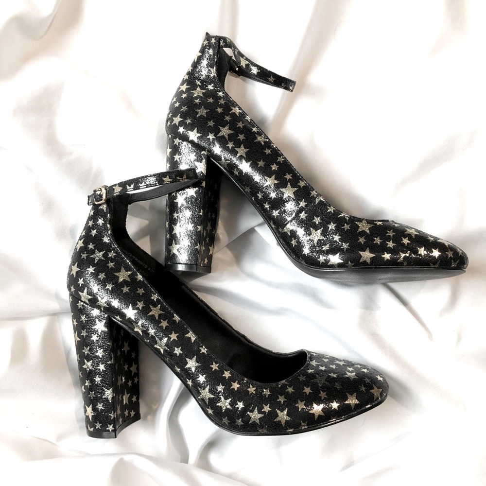 MADDEN GIRL PRINNCE ANKLE STRAP PUMP STAR PRINT💫✨